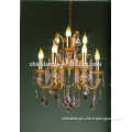 China wholesale long gold product crystal chandelier lamp for mansion